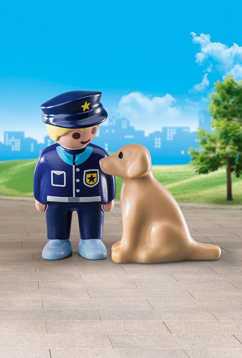 Playmobil 1.2.3 Police Officer with Dog