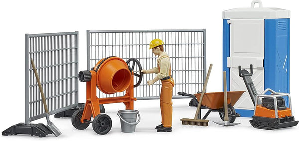 Bruder bworld Construction Set: Mixer, railings, Figure, Accessories