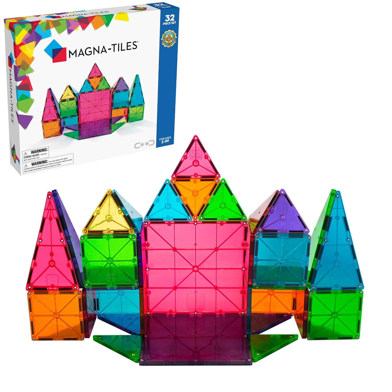 マグナタイルズ 200ピース Magna-Tiles CLEAR COLORS Magna-tiles Clear Colors Set of 100