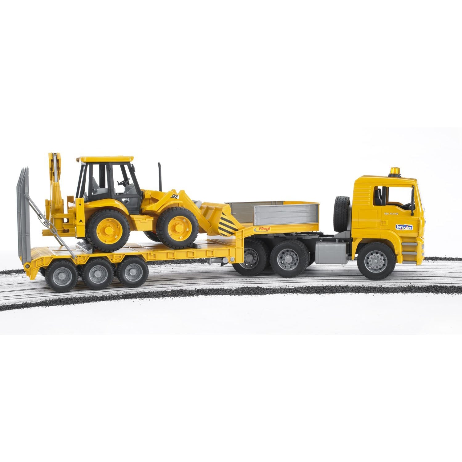 Bruder Man TGA Low Loader Truck with JCB Backhoe Loader
