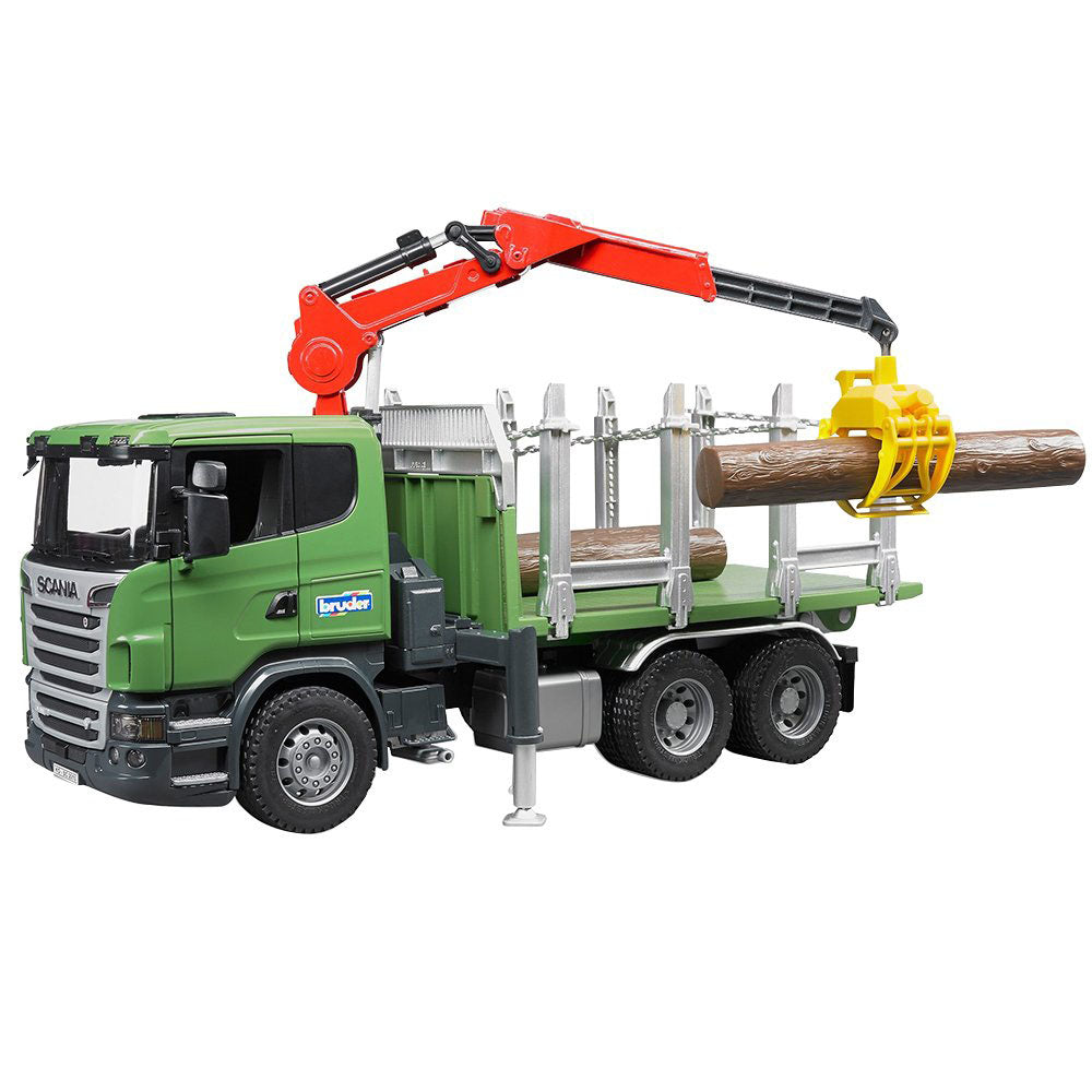 Bruder Forestry Trailer with Crane Grapple and 4 Logs