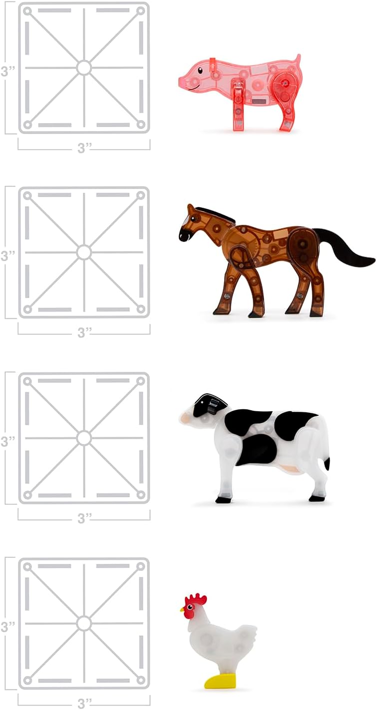 MAGNA-TILES Farm Animals - 25 Piece Set
