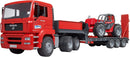 Bruder Man TGA Low Loader Truck with Manitou Loader