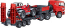 Bruder Man TGA Low Loader Truck with Manitou Loader