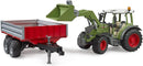 Bruder Fendt Vario 211 with Frontloader and Trailer