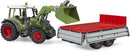 Bruder Fendt Vario 211 with Frontloader and Trailer