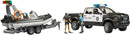 Bruder RAM 2500 Police Pickup with L + S Module Trailer & Boat