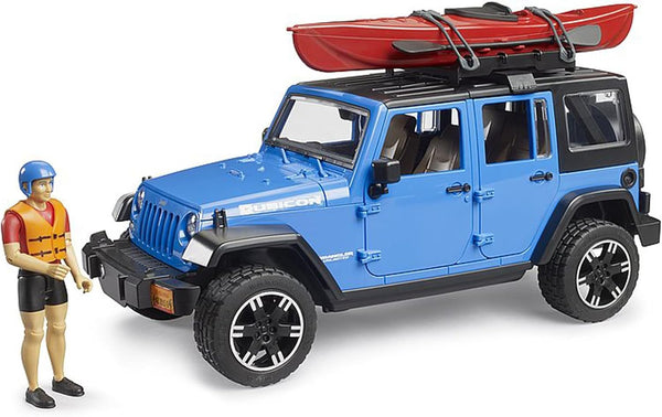 Bruder Jeep Wrangler Rubicon Unlimited with Kayak and Kayaker