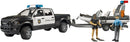 Bruder RAM 2500 Police Pickup with L + S Module Trailer & Boat