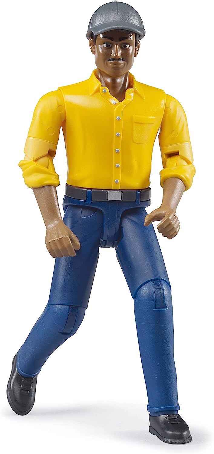 Bruder Construction Worker, Medium Skin (yellow shirt)