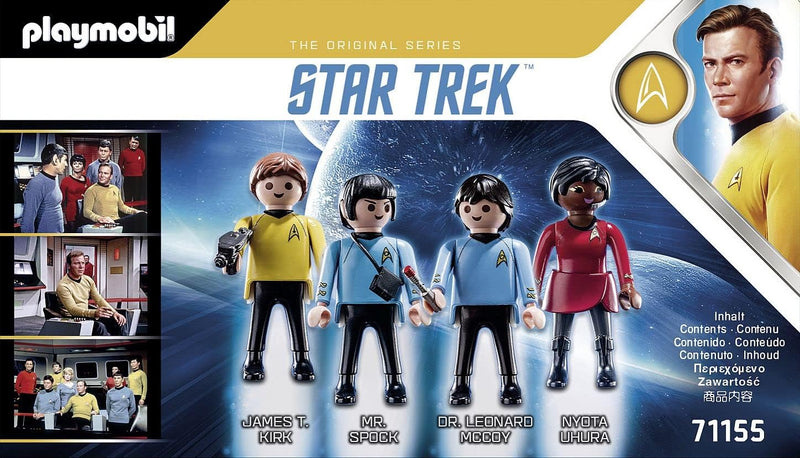 Playmobil Star Trek Figures Captain Kirk, Spock, Uhura, and MCCoy