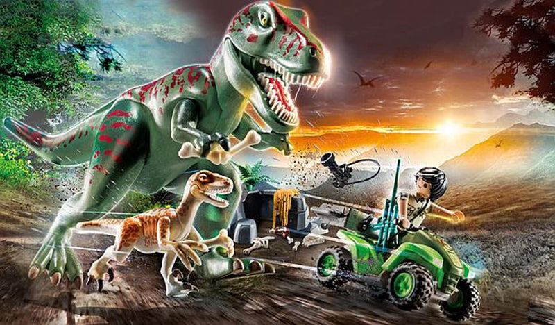 Playmobil Dinos T-Rex Attack with Raptor and Quad
