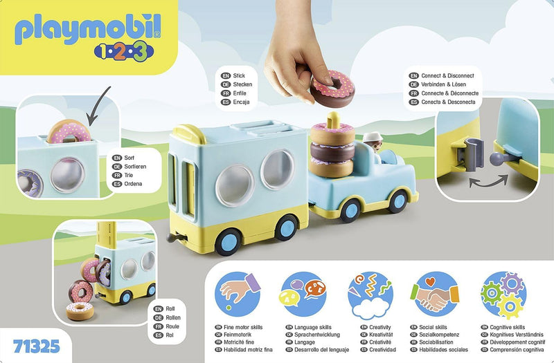 Playmobil 1.2.3: Crazy Donut Truck with Stacking and Sorting Feature