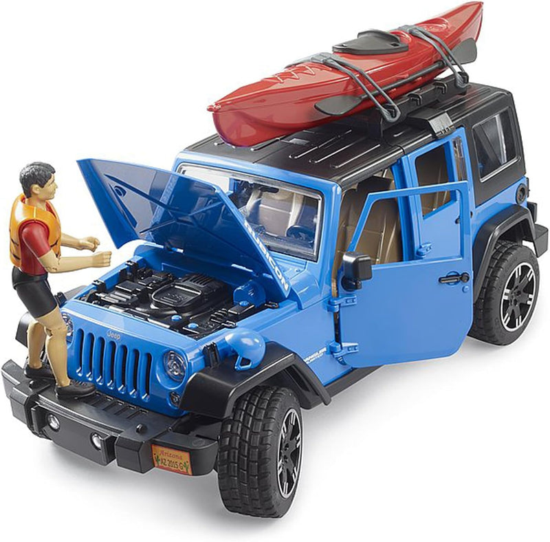 Bruder Jeep Wrangler Rubicon Unlimited with Kayak and Kayaker