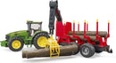 Bruder John Deere 7R 350 with Forestry Trailer and 4 Trunks