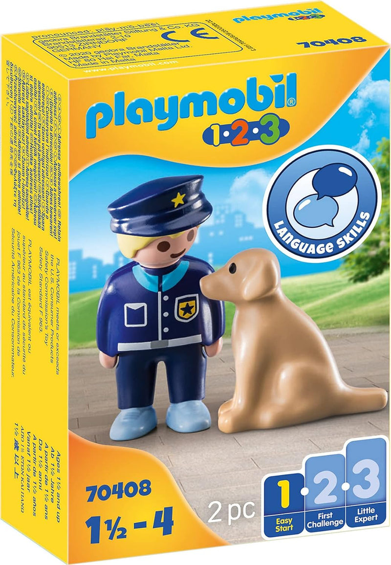 Playmobil 1.2.3 Police Officer with Dog