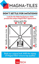 MAGNA-TILES DX Clear Colors Magnetic Construction Deluxe Set - 48 Piece