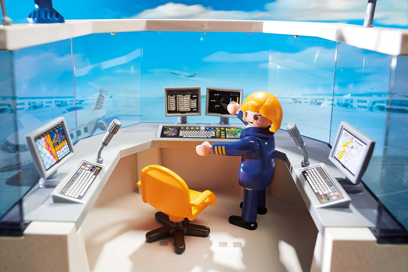Playmobil City Action - Airport with Control Tower Building Set