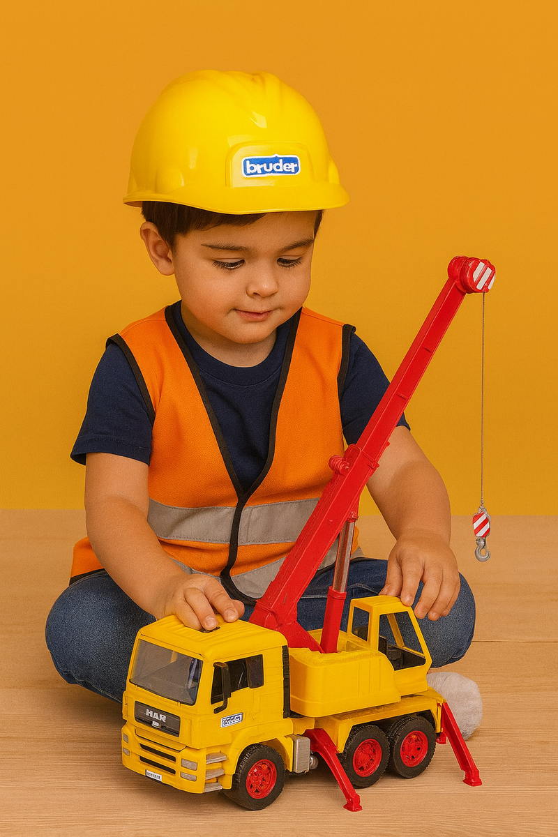 Bruder Construction Worker Hard Hat - Yellow