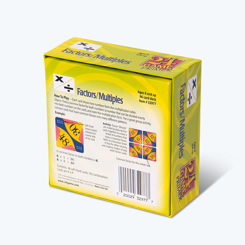 24 Game Factors and Multiples Math Card Game - 96 Card Pack