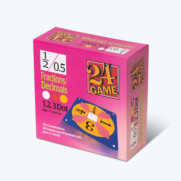 24 Game Fractions and Decimals Math Card Game - 96 Card Pack