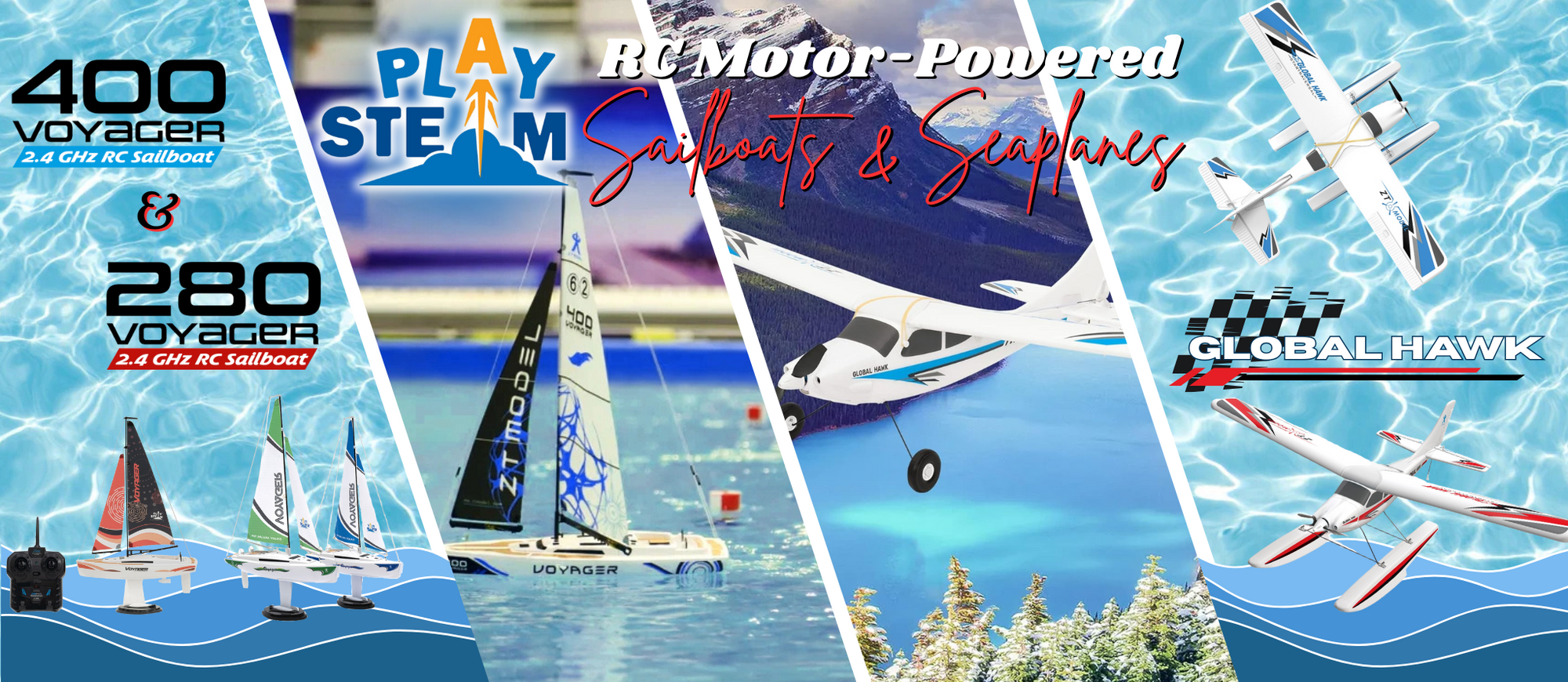 PlaySTEAM RC Sailboats & Seaplanes