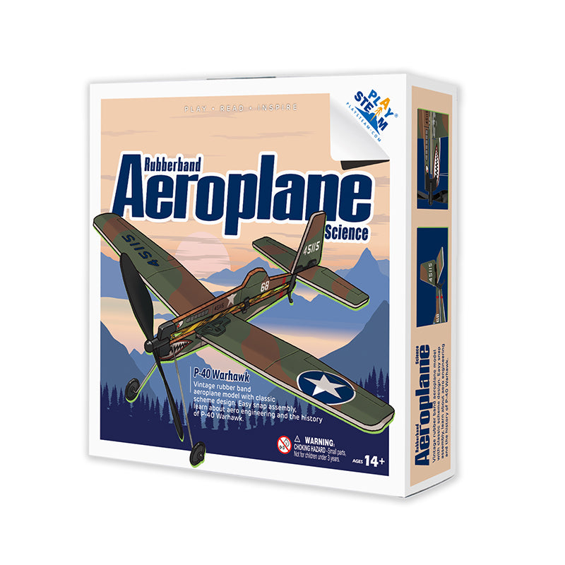 Playsteam Rubber Band Airplane Science - P-40 Warhawk