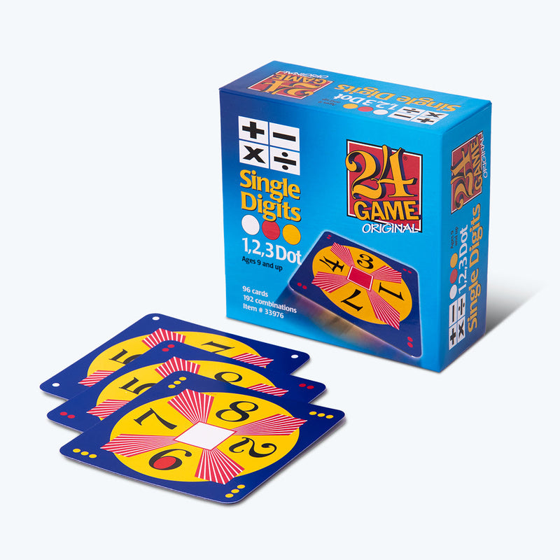 Example Math 24 Card Game Cards 24 Game Single Digits Math Card Game - 96 Card Pack