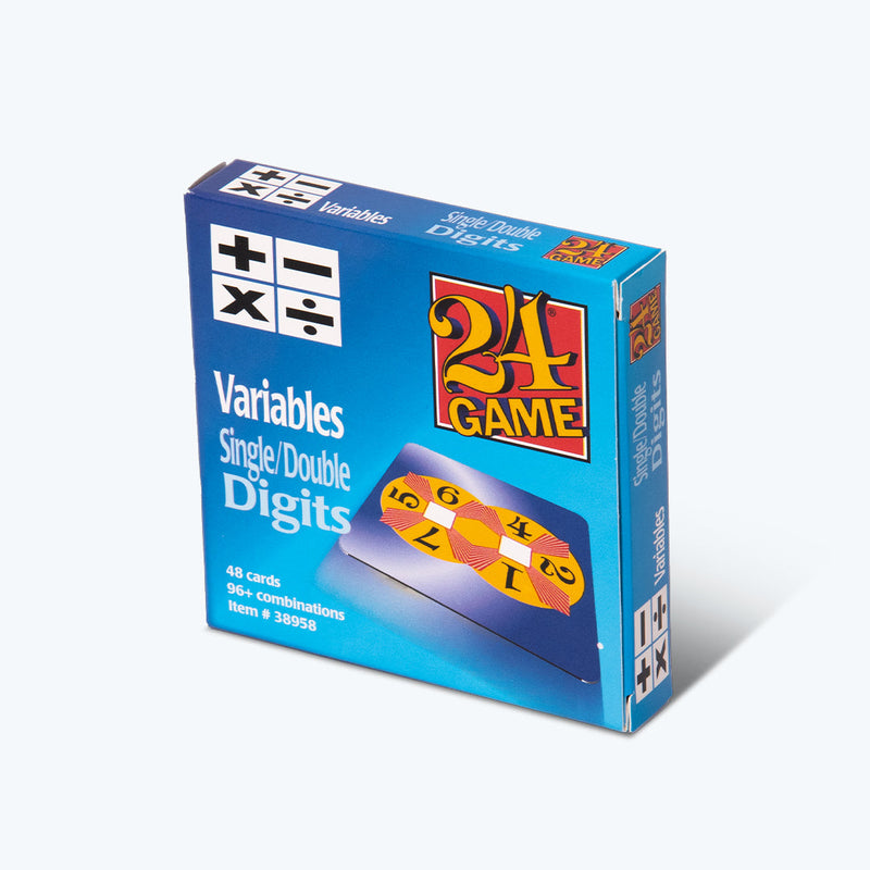 Example Math 24 Card Game Cards 24 Game Variables Math Card Game - 48 Card Pack