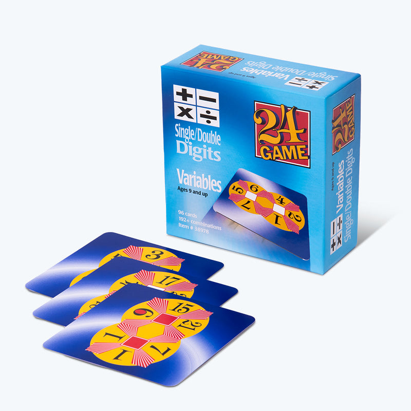 24 Game Variables Math Card Game - 96 Card Pack