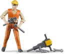 Bruder bworld Construction Worker Light Skin Action Figure with Accessories
