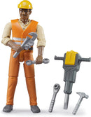Bruder bworld Construction Worker Medium Skin with Accessories