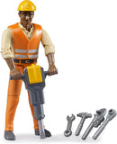 Bruder bworld Construction Worker Medium Skin with Accessories