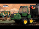 Bruder John Deere 1210e Log Hauler, Trailer, 4 Trunks and Grabber
