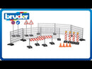 Bruder Construction Site Accessories: Railings, Site Signs and Pylons, 62007