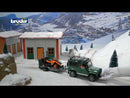Bruder Land Rover Defender W Trailer, Snowmobile and Driver