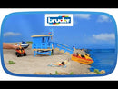 Bruder Life Guard Station with Quad, Personal Water Craft and Lifeguard Action Figure