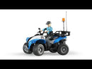 Bruder Police Quad with bworld Police Action Figure Officer with Light Skin