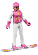 Bruder Snowboarder Woman Action Figure with Accessories, 60420