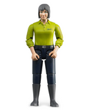 Bruder Woman Action Figure with Light Skin, Dark Blue Jeans, 60405