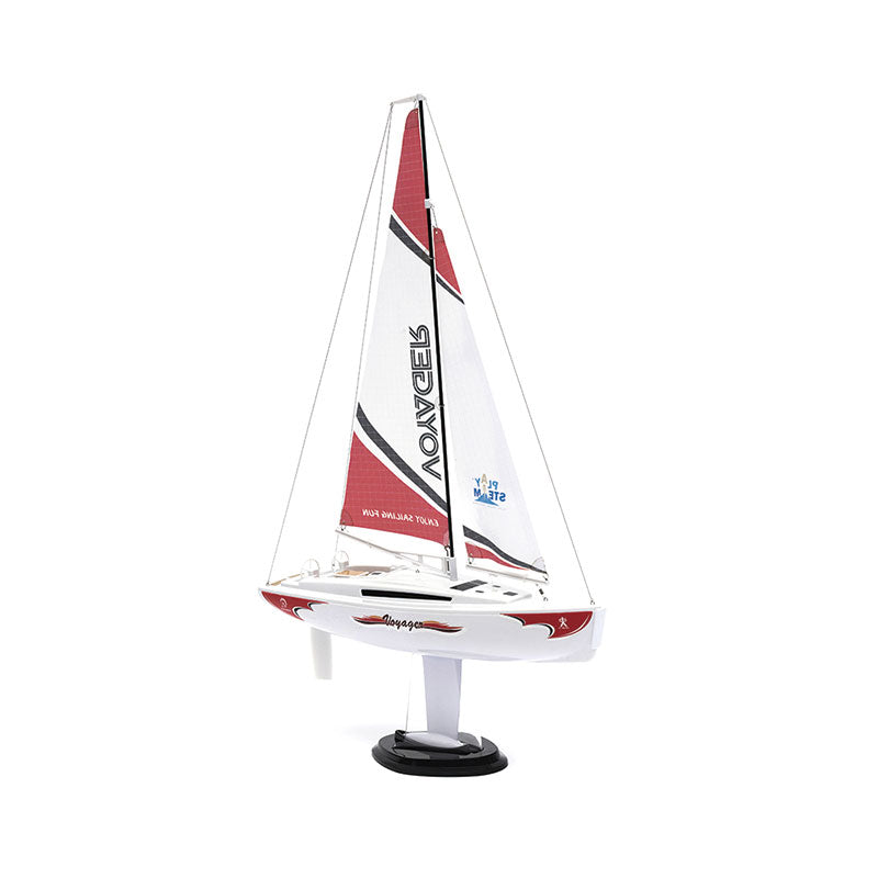 Playsteam Voyager 280 Motor-Power RC Sailboat - 14 in, Red