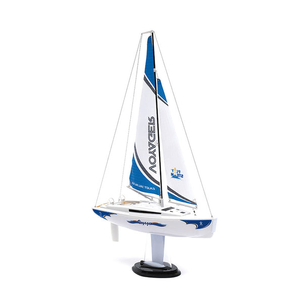 Playsteam Voyager 280 Motor-Power RC Sailboat - 14 in, Blue