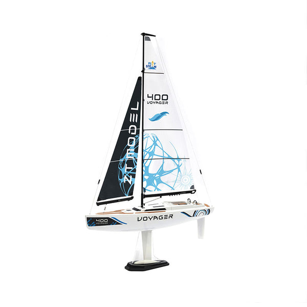 Playsteam Voyager 400 Motor-Power RC Sailboat - 21 in, Blue
