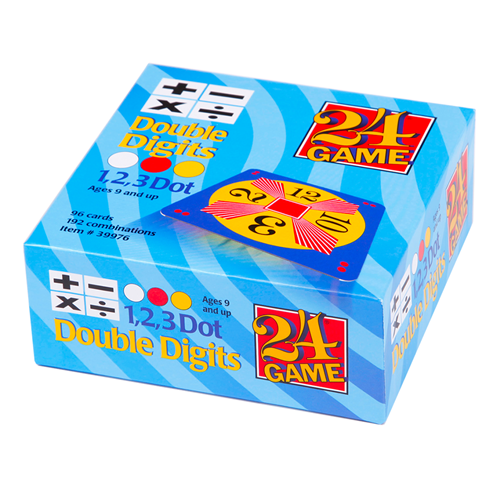 24 Game Double Digits Math Card Game, 96 Card Pack