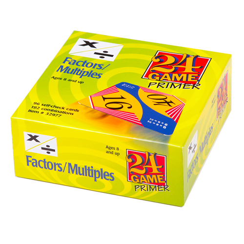 24 Game Factors and Multiples Math Card Game, 96 Card Pack