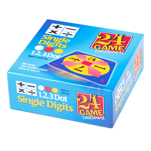 24 Game Single Digits Math Card Game, 96 Card Pack
