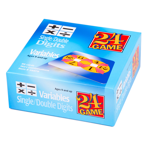 24 Game Variables Math Card Game, 96 Card Pack
