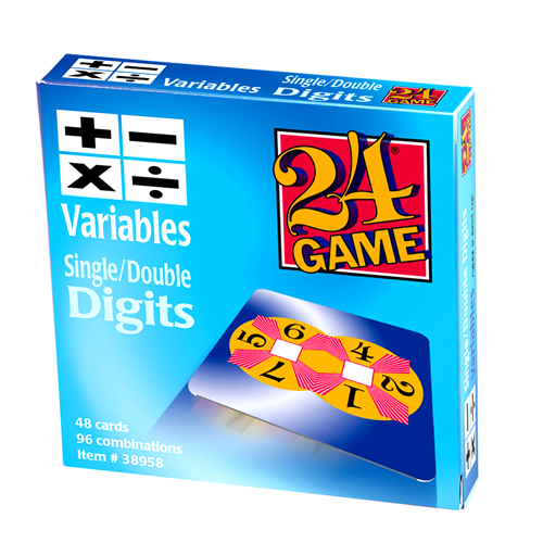24 Game Variables Math Card Game, 48 Card Pack
