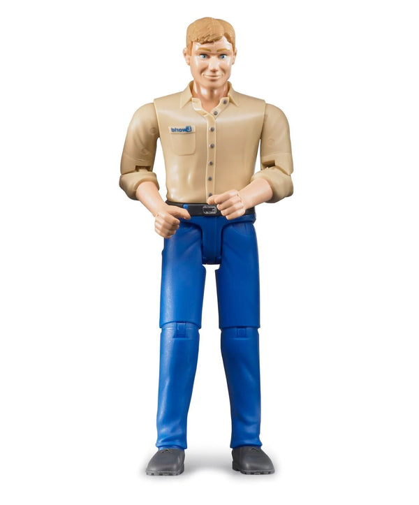 Bruder Man Action Figure with Light Skin, Blue Jeans, 60006