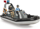 Bruder Police Boat with Light and bworld Action Figures